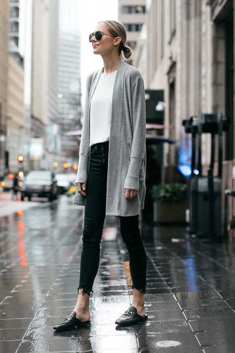 outfit with long cardigan