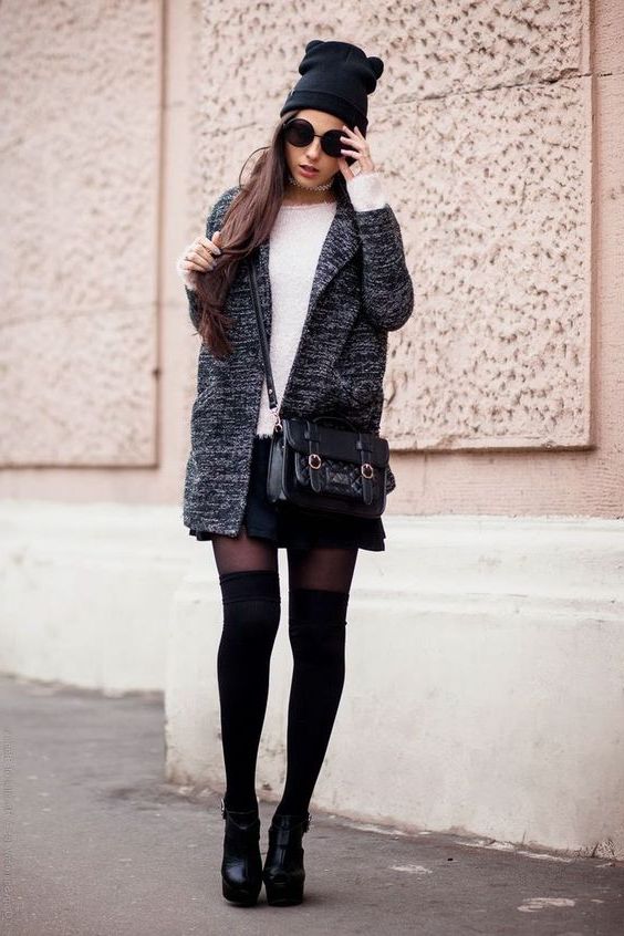 Easy Street Style Ideas With Thigh High Socks For Ladies 2022