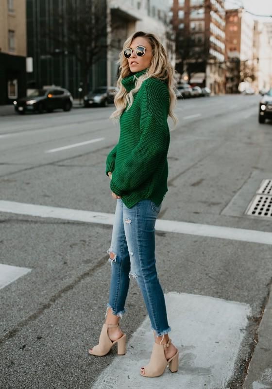 emerald green outfit