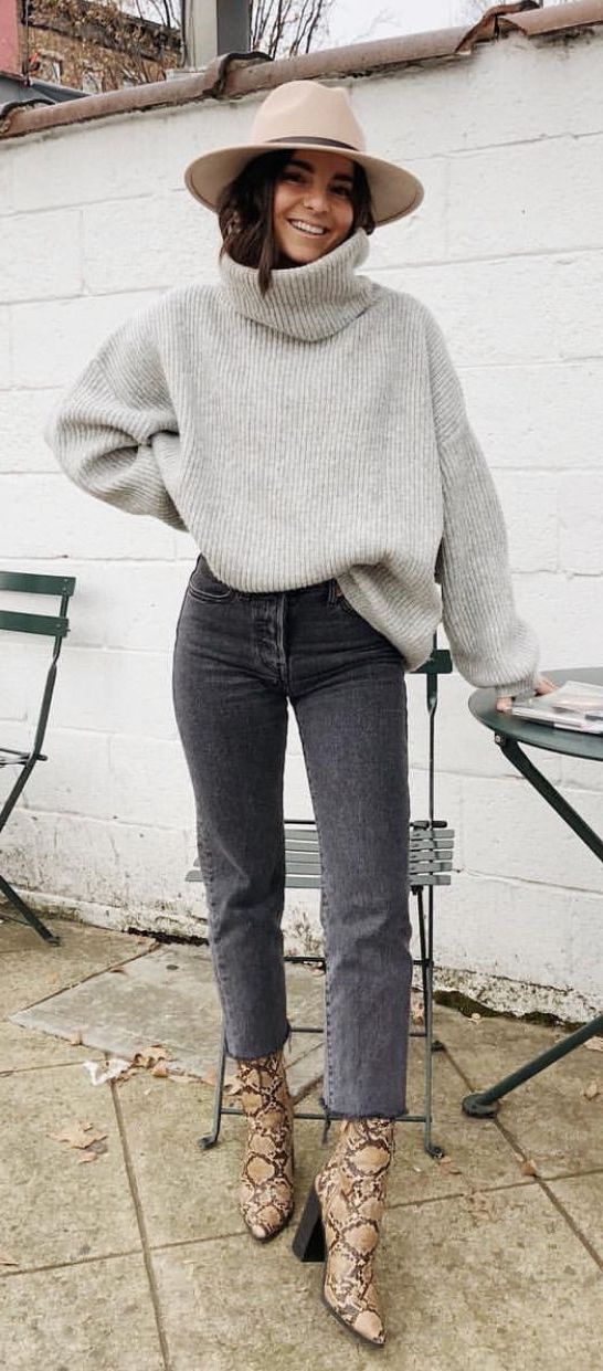 grey outfits for winter