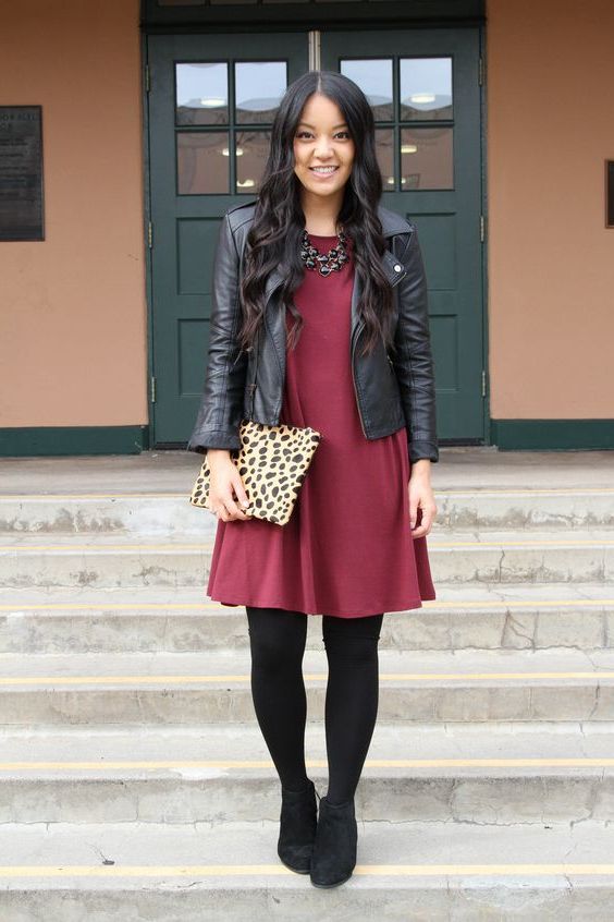 burgundy outfits for women