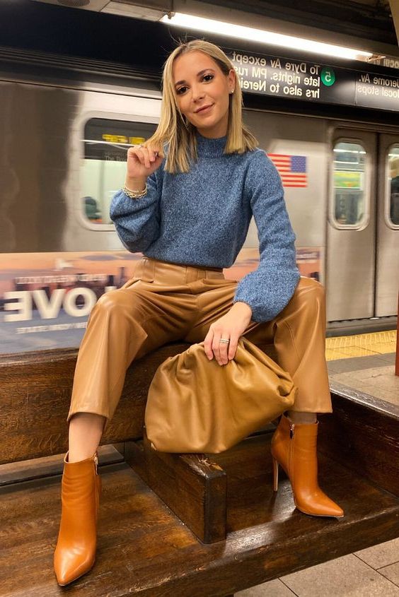 orange culottes outfit