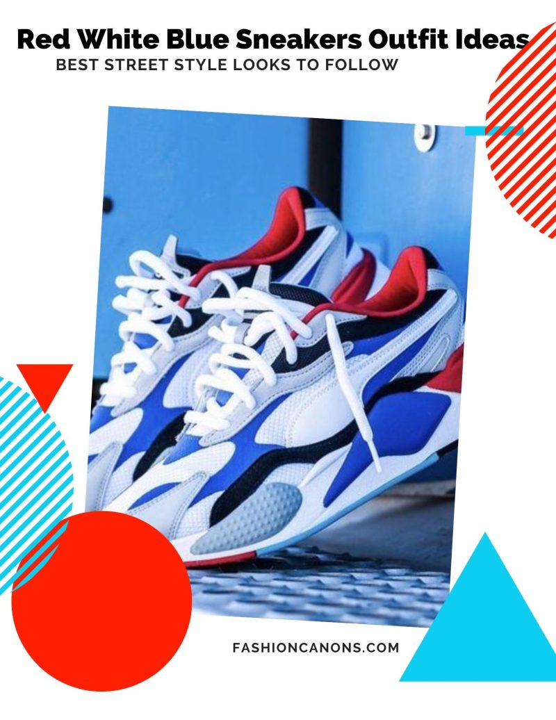 red white and blue sneakers
