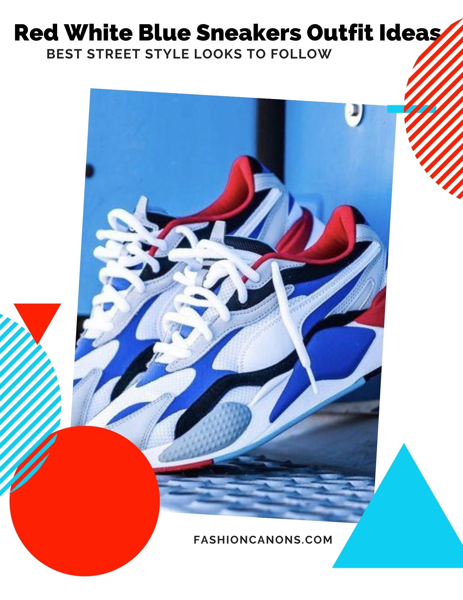 Red White Blue Sneakers For Women 2021 