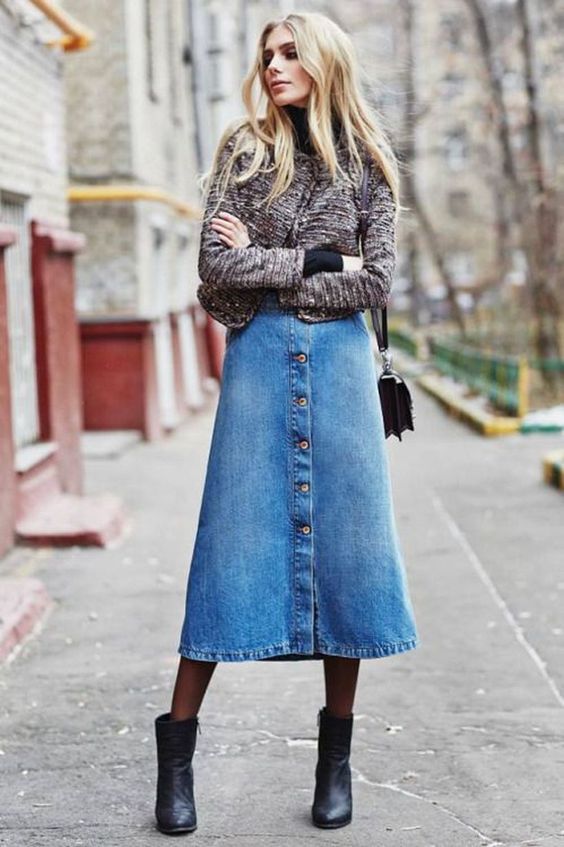 43 Ways How To Wear Midi Skirts: You Gonna Love These Looks 2022