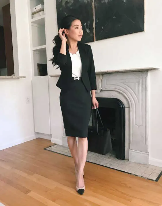 pencil skirt and blazer