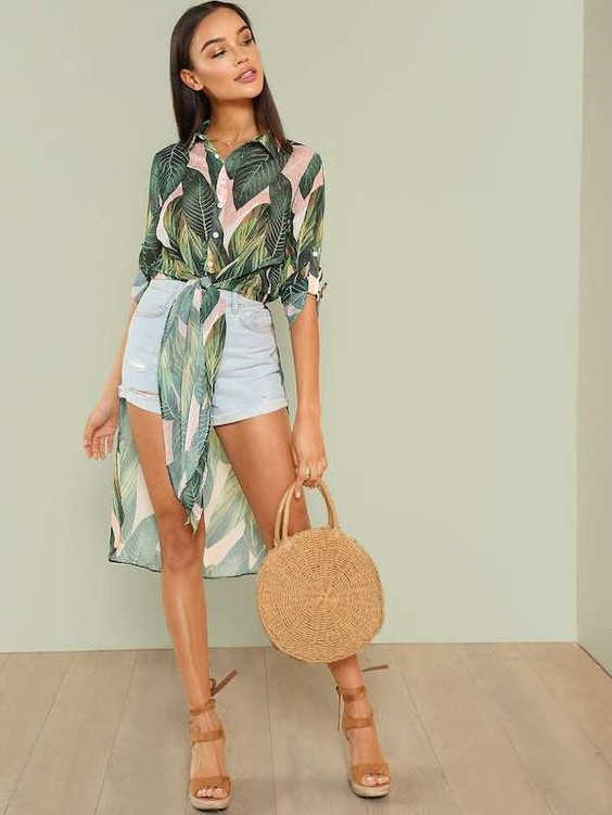 57 Outfit Ideas How To Wear Tropical Print 2022
