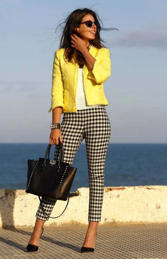 white tweed blazer outfit