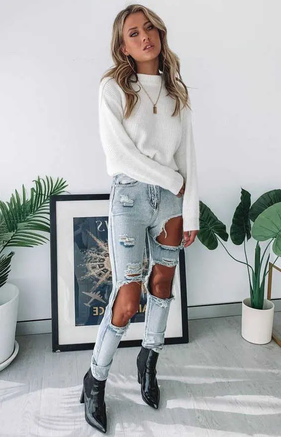 23 Ideas How To Wear Jeans In Winter: Real Life Outfit Inspiration 2023 ...