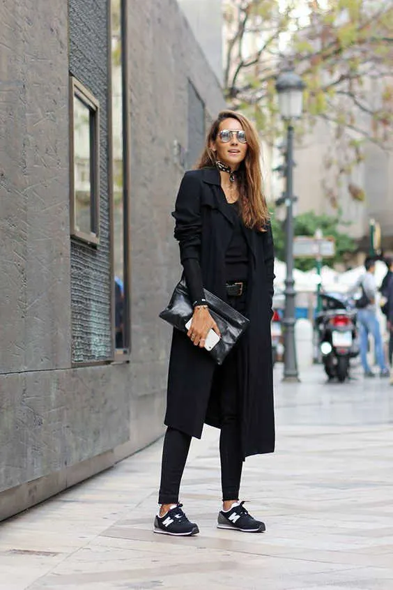 Black trench coat outlet outfits