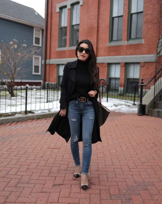 How To Style Black Trench Coats: Unexpectedly Cool Street Looks 2023