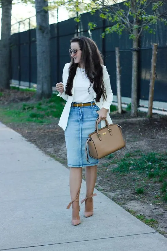 How To Wear Denim Skirts Easy Street Style Guide For Women 2023