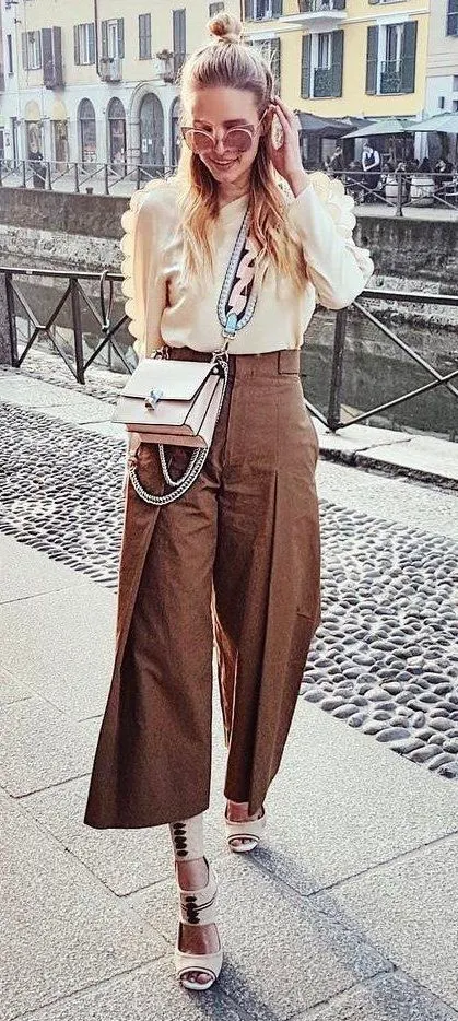 How To Wear Brown Pants - 20 Brown Pants Outfit Ideas