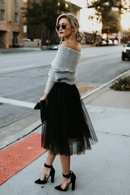 Tulle Skirt - Black - Adorn Boutique