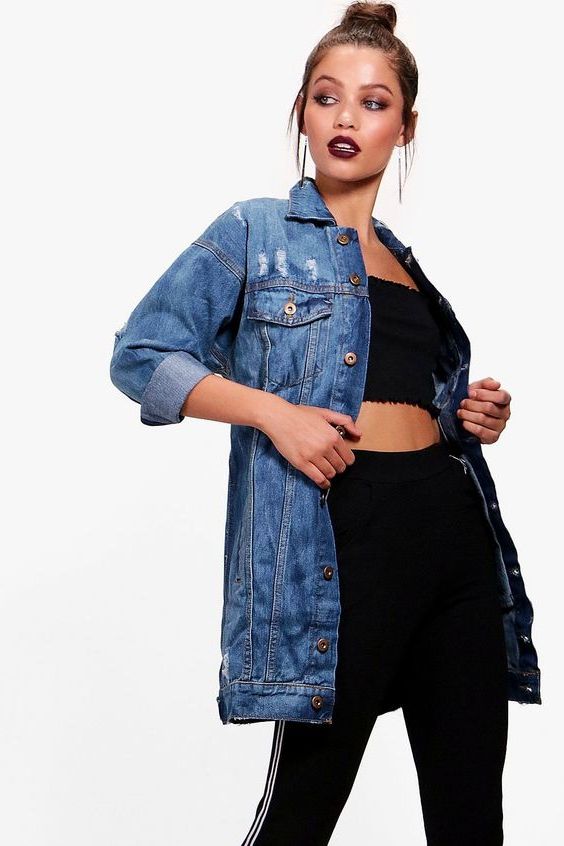 What To Wear With Long Denim Jackets Best Outfit Ideas 2023