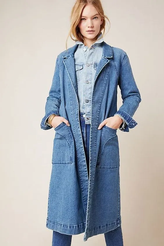 What To Wear With Long Denim Jackets Best Outfit Ideas 2023