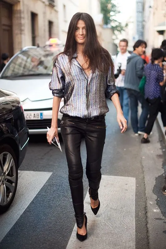 15 Women Outfits With Leather Cuffed Trousers - Styleoholic