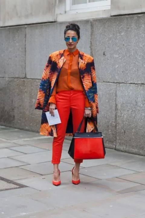 How To Wear Orange And Blue In Women's Outfits 2023