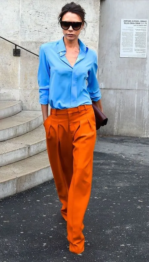 How To Wear Orange And Blue In Women's Outfits 2023