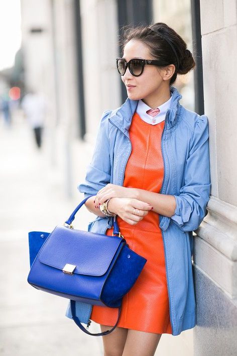 How To Wear Orange And Blue In Women's Outfits 2023