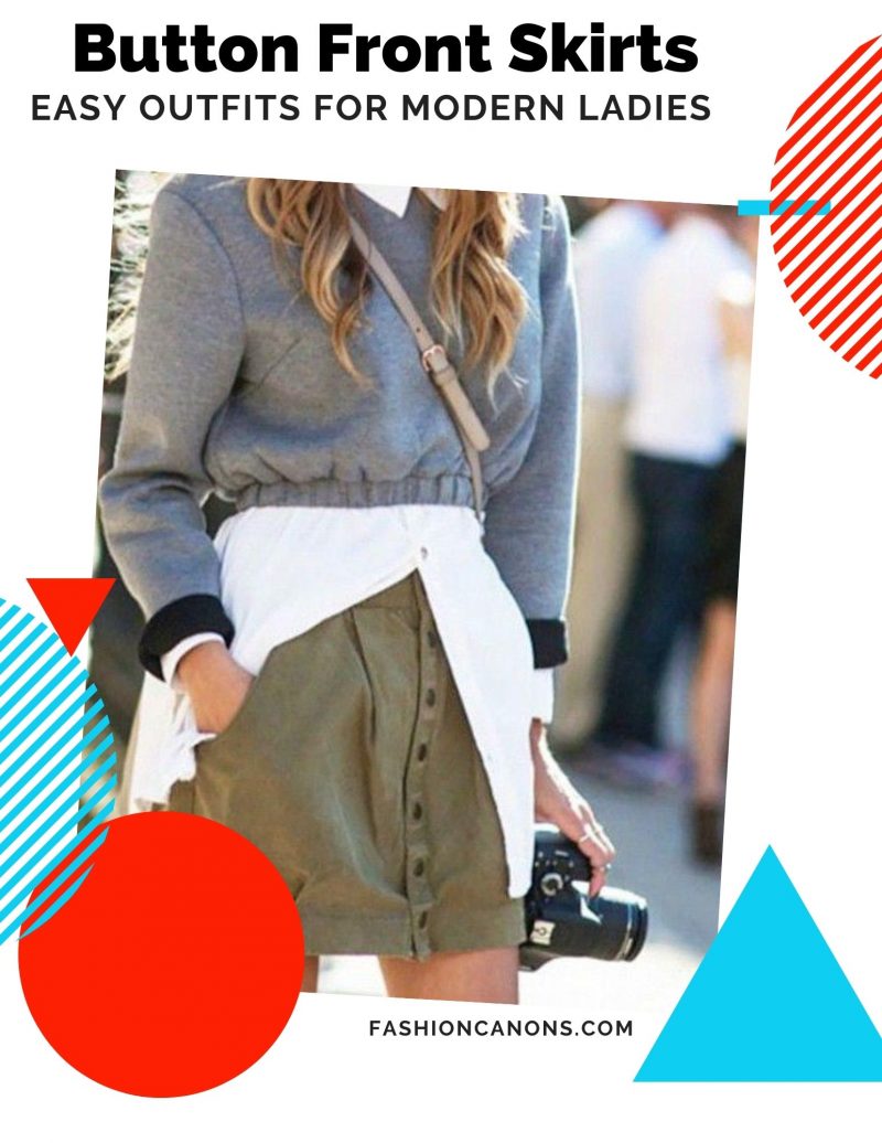 What To Wear With Front Buttoned Skirts: Best Looks To Copy 2022