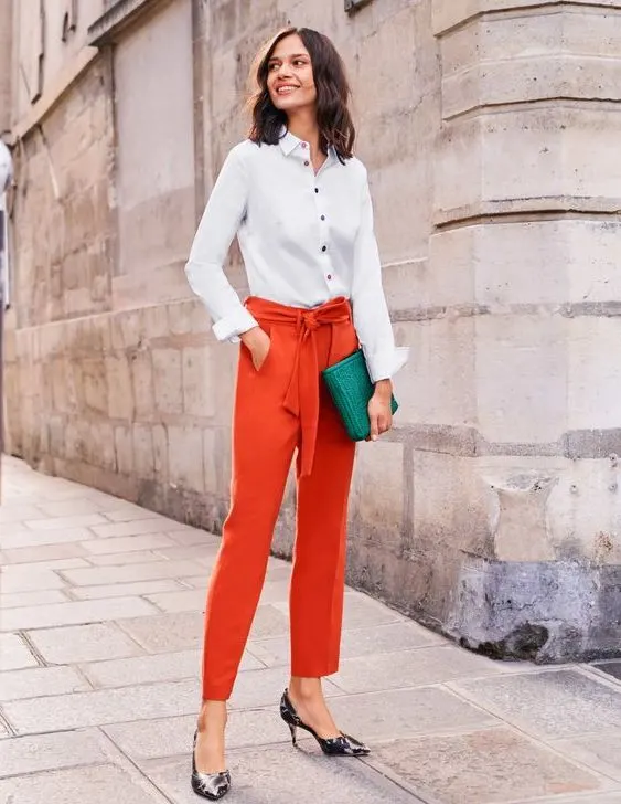 How To Wear Orange Trousers For Ladies 2023