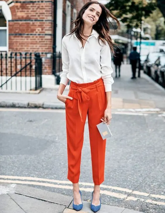 How To Wear Orange Trousers For Ladies 2023