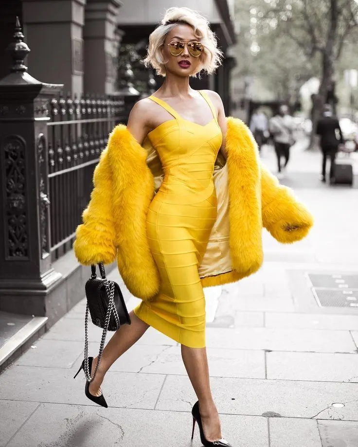 Yellow dress with yellow on sale shoes