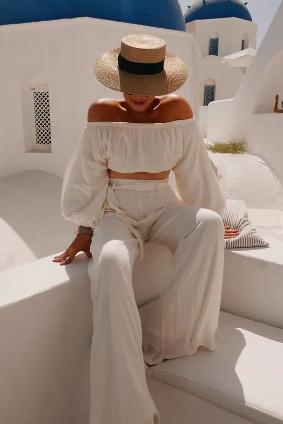 White Matching Set Outfit For Summer 2023