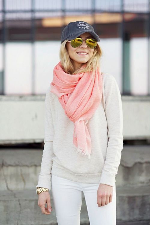 How To Wear Scarf With All White Outfit 2022