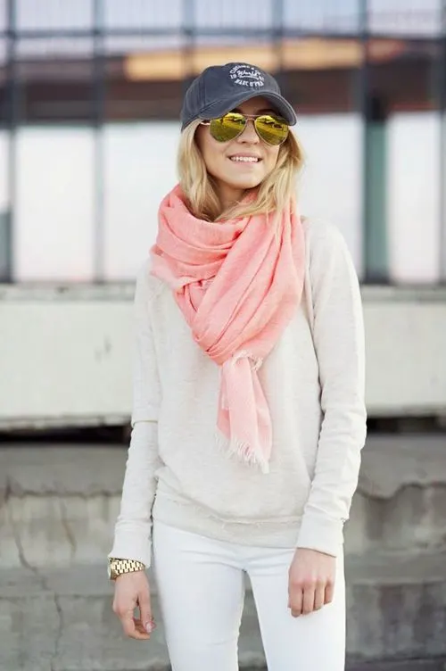 How To Wear Scarf With All White Outfit 2023