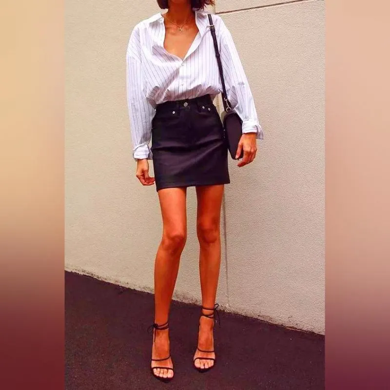 Black Leather Mini Skirt Outfit: Find Your Precious Style 2023