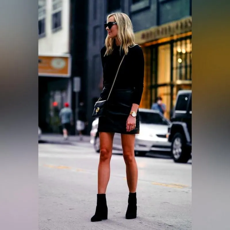 Black Leather Mini Skirt Outfit: Find Your Precious Style 2023