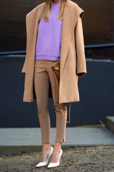 Camel Coat With Monochrome Essentials For Fall 2023