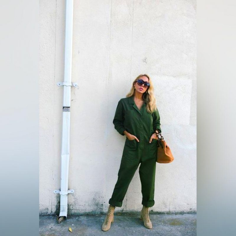 Khaki Cargo Jumpsuit Outfit For Spring 2022