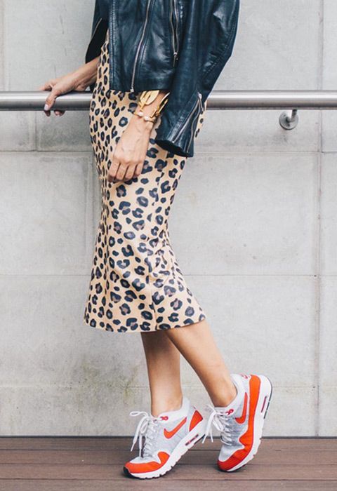 Can I Wear White Chunky Sneakers With Leopard Print Dress 2023