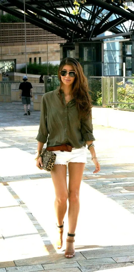 Khaki Green Shirt Outfit Ideas For Women To Wear Right Now 2023