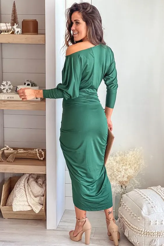 How To Wear Off Shoulder Green Dresses For Women 2023