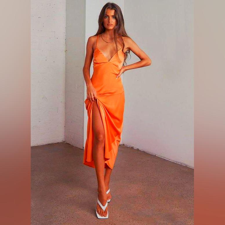 Orange Dress For Summer Beach Weddings 2022