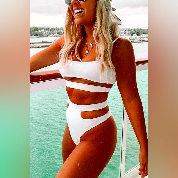 White Cut-Out Bikinis For Summer Vacay 2023
