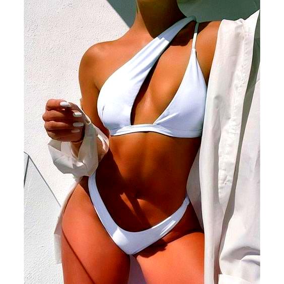 White Cut-Out Bikinis For Summer Vacay 2022